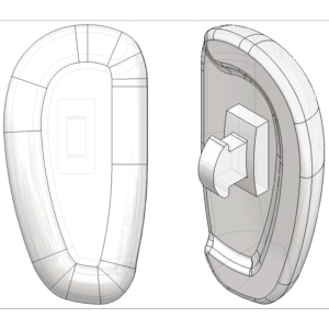 Hilco Primadonna Vinylon D Shape Nose Pads. 1 Pair 15mm, Push On. 25/597/0000