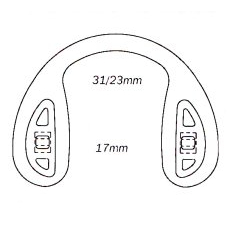 Hilco Silicone Strap Bridge, Screw-On Clear Flex~ 17mm (part 25/688/0000)