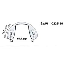 B&S Silicone Saddle/Strap Bridge, Push-On Clear Flex~ 16mm (#022516)