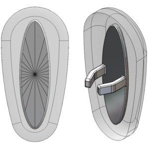 Hilco Clip-On Symmetrical Acetate Clear Nose Pads For Ray-Ban, Ray Ban Frames  ~ 1x Pair 17mm Silver 05/217/0000