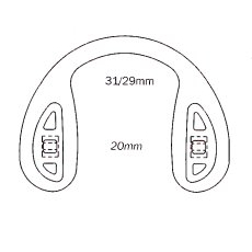 Hilco Silicone Strap Bridge, Screw-On Clear Flex~ 20mm (part 25/689/0000)