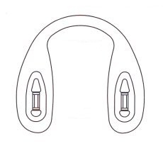 Hilco Economy Silicone Strap Bridge, Clear Flex~ Large Adult 25/691/0000